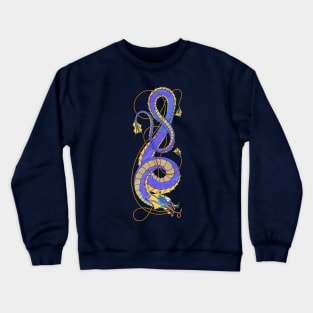 Nordic-Asian Blue Dragon Crewneck Sweatshirt